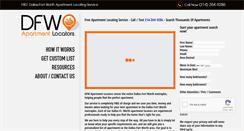 Desktop Screenshot of dfwaptlocators.com